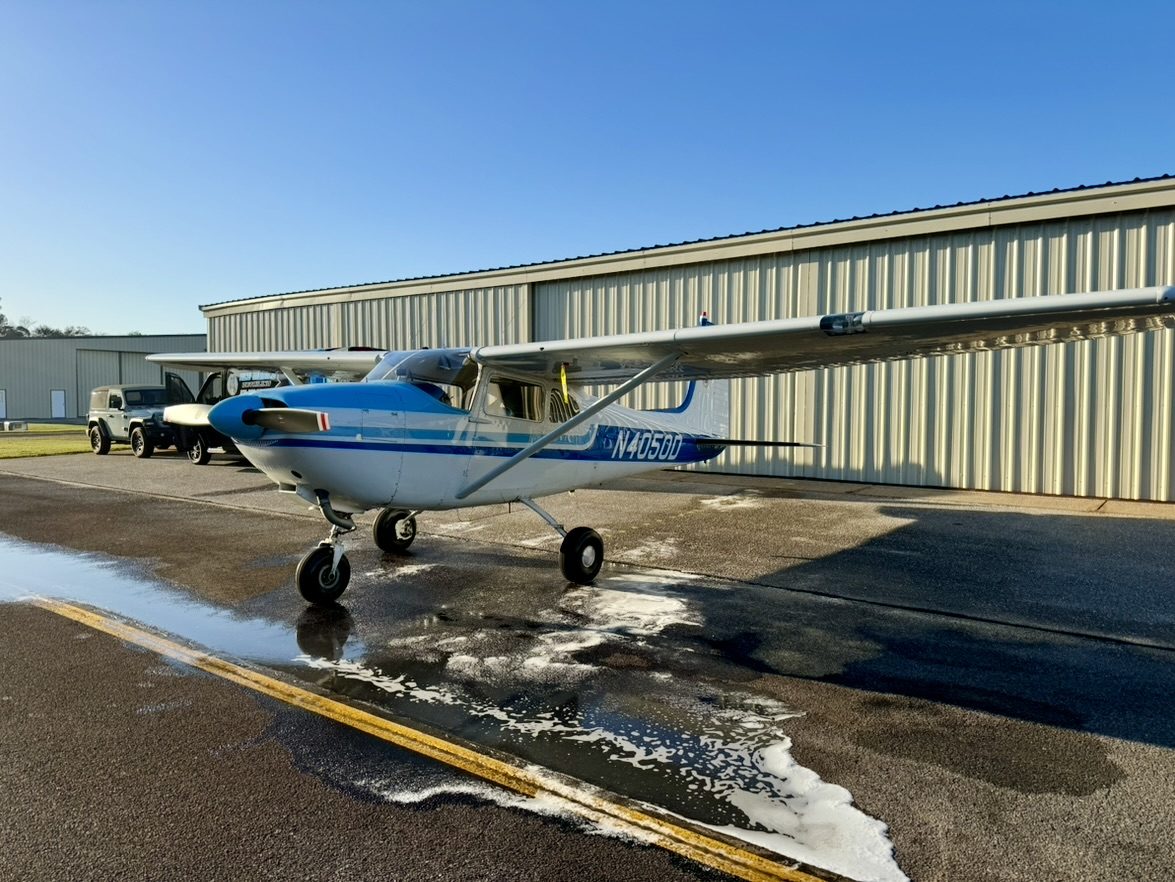 Cessna washed on the ramp by the Ace crew